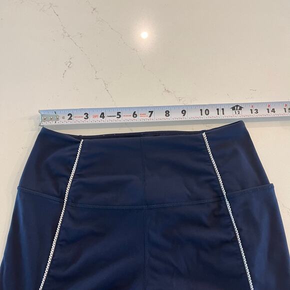 Sweaty Betty Super Soft Picot Lace Flare Pant Navy Size Medium - Picture 9 of 11